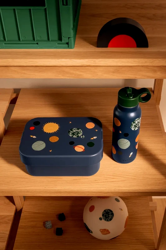 Liewood Σετ μπουκάλι παιδικό και μπολ γεύματος Liewood Chelsey Printed Lunchbox Set