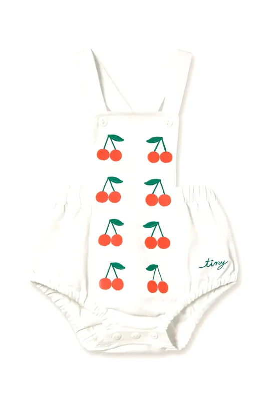 Tinycottons Βαμβακερά φορμάκια για μωρά Tinycottons MINI CHERRIES TWILL BODY