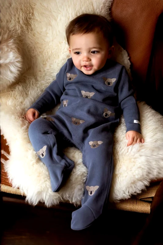 Donsje Βρεφική βαμβακερή ρόμπα Donsje Phlyn Onesie Koalas