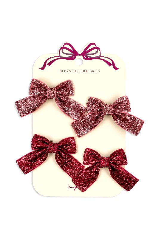 Konges Sløjd Παιδικά κλιπ μαλλιών Konges Sløjd GLITTER BOW HAIR CLIPS 4-pack