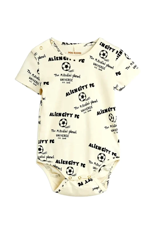 Mini Rodini Mini Rodini κορμάκι βρεφικό βαμβακερό Alien City FC