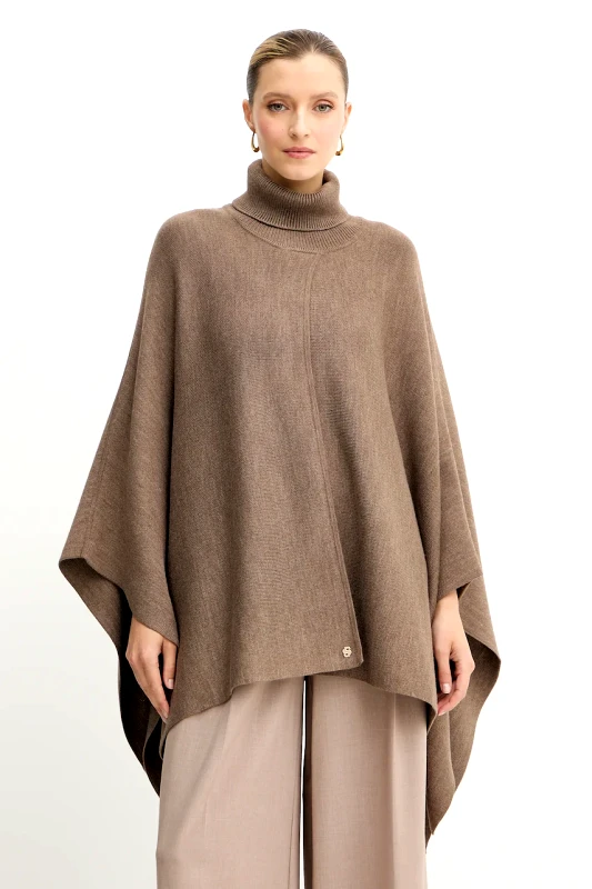 BOSS Poncho με προσθήκη μαλλιού BOSS Dalessandra