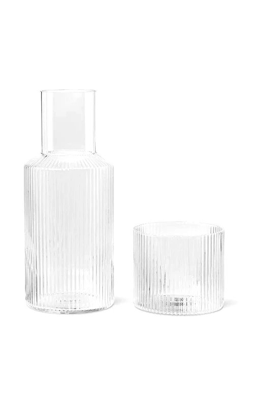 Ferm Living Καράφα με ποτήρι ferm LIVING Ripple Small Carafe Set 500/200 ml