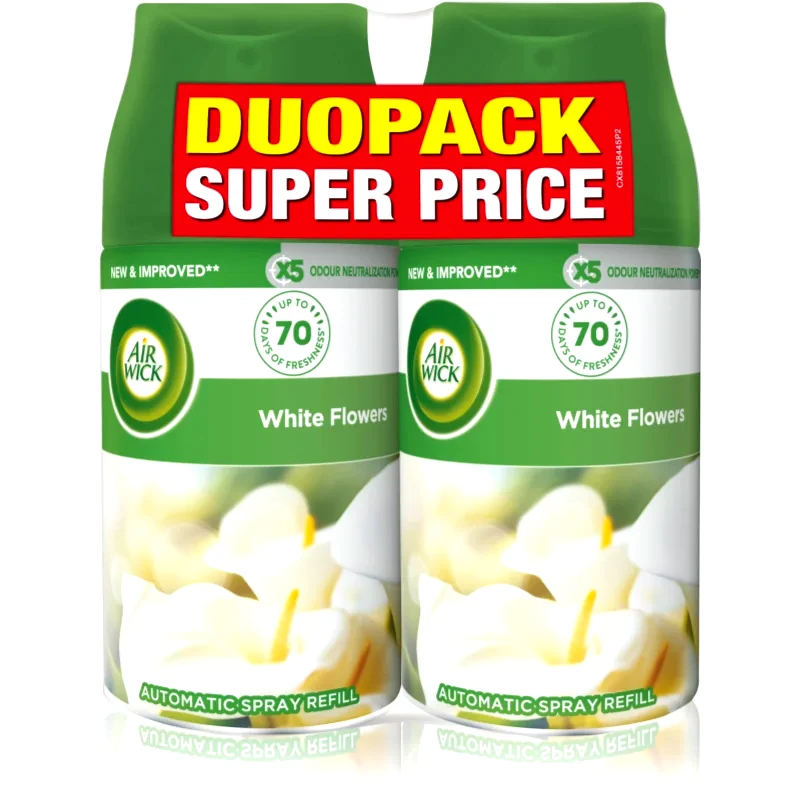 Air Wick Air Wick Freshmatic White Flowers αποσμητικό χώρου ανταλλακτικό με άρωμα DUO 2x250 ml