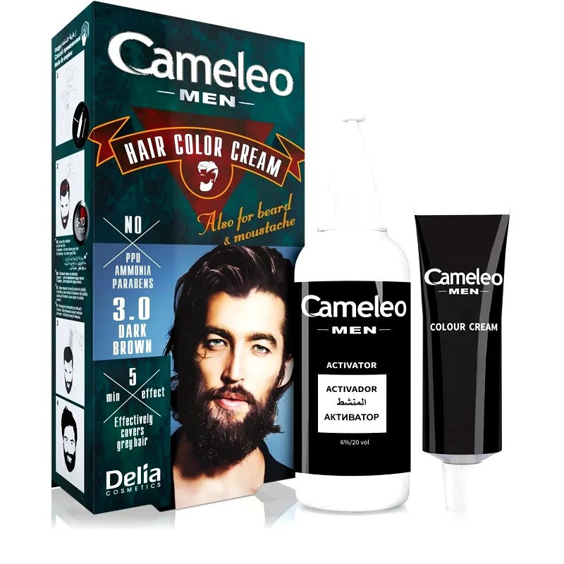 Delia Cosmetics Delia Cosmetics Cameleo Men βαφή μαλλιών απόχρωση 3.0 Dark Brown 30 ml