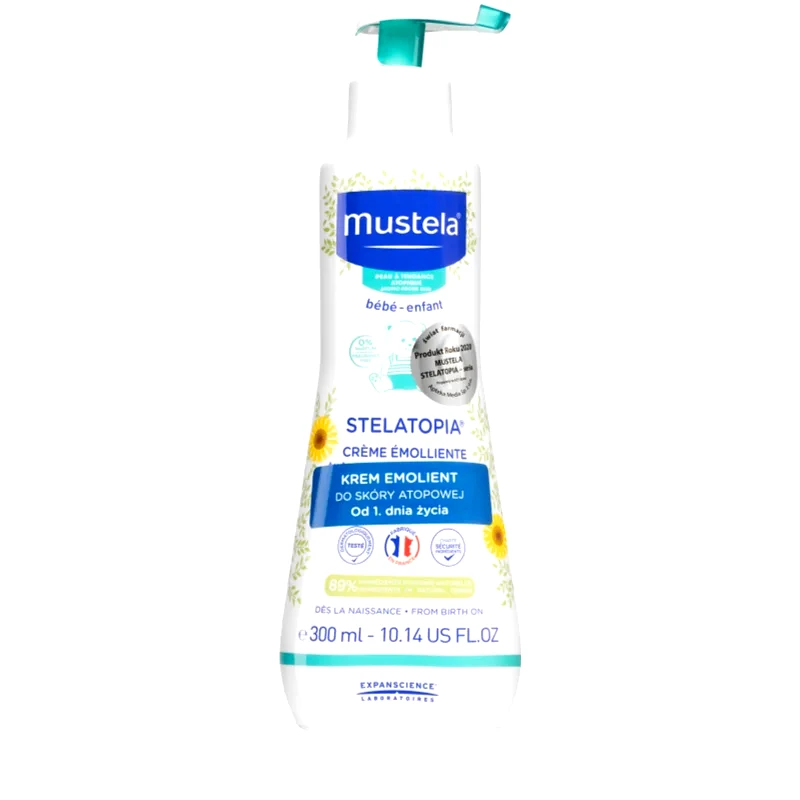 Mustela Mustela Bébé Stelatopia μαλακτική κρέμα για παιδιά από τη γέννηση 300 μλ