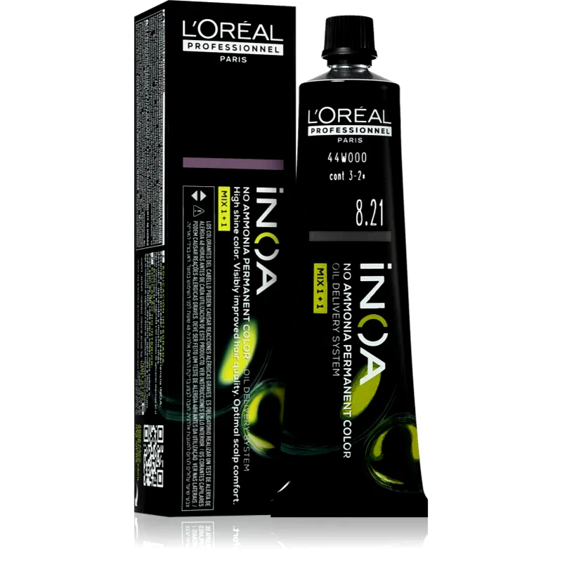 L’Oréal Professionnel L’Oréal Professionnel Inoa μόνιμη βαφή μαλλιών χωρίς αμμωνία απόχρωση 8.21 60 ml