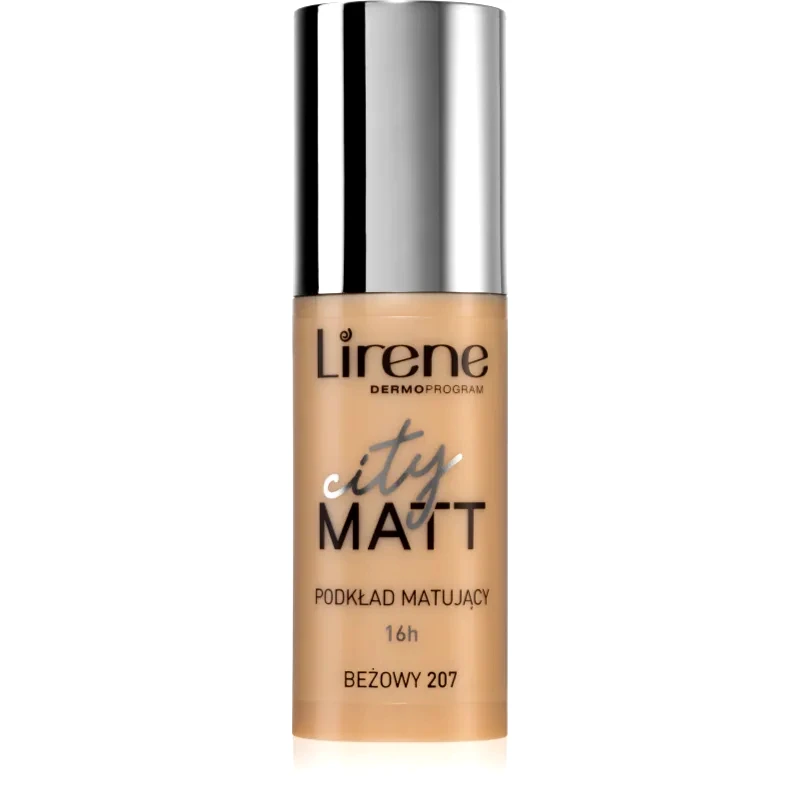 Lirene Lirene City Matt ματ ρευστό μεικ απ με λειαντικό αποτέλεσμα απόχρωση 207 Beige 30 ml