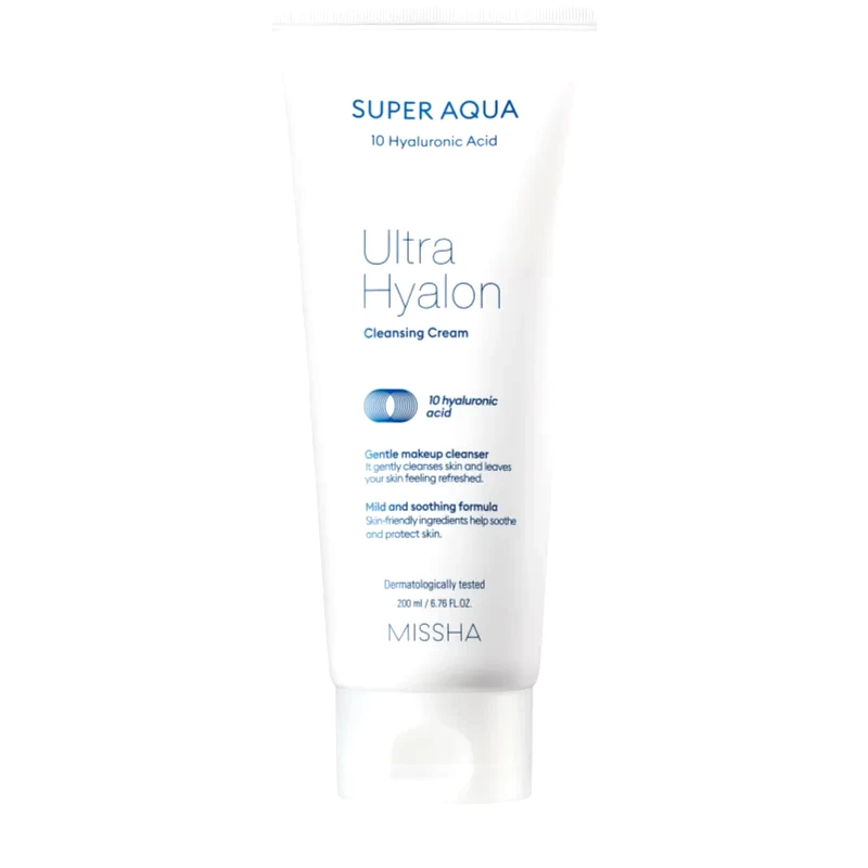 Missha Missha Super Aqua 10 Hyaluronic Acid ενυδατική καθαριστική κρέμα 200 ml