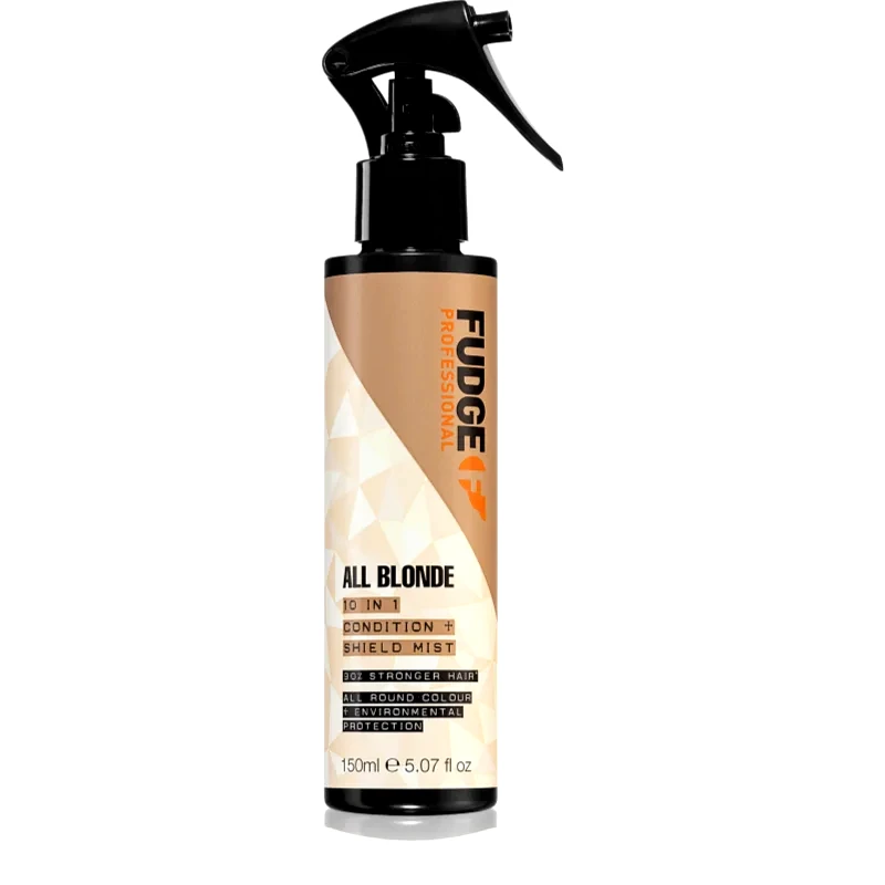 Fudge Fudge All Blonde 10 in 1 Condition & Shield Mist θρεπτικό θερμικά προστατευτικό γάλα για ξανθά μαλλιά 150 ml