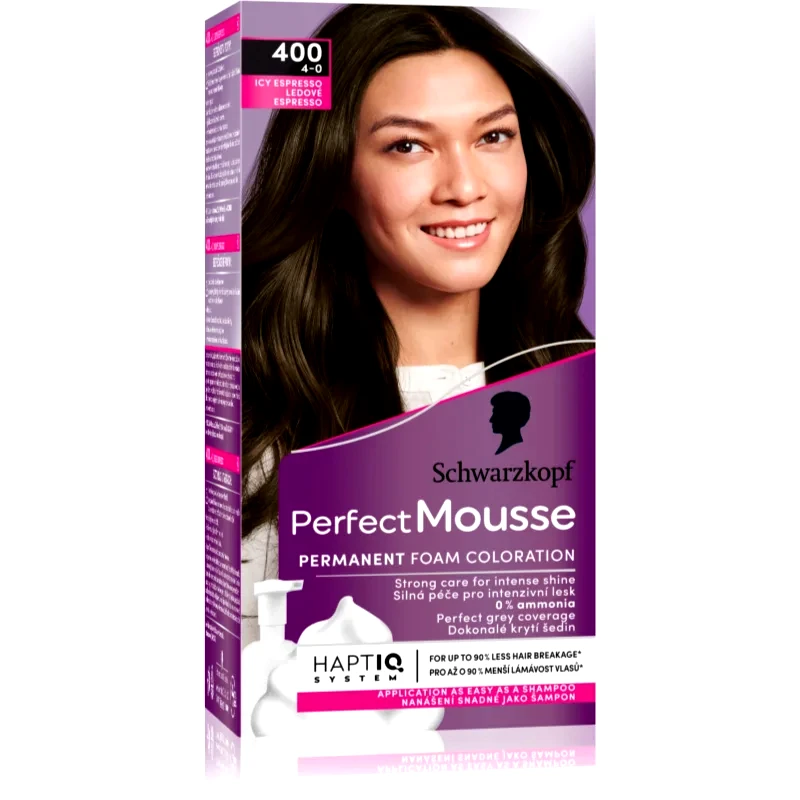 Schwarzkopf Schwarzkopf Perfect Mousse μόνιμη βαφή μαλλιών απόχρωση 400 Icy Espresso 1 τμχ