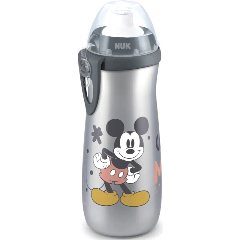 NUK NUK First Choice Mickey Mouse παιδικό παγούρι 36m+ Grey 450 μλ