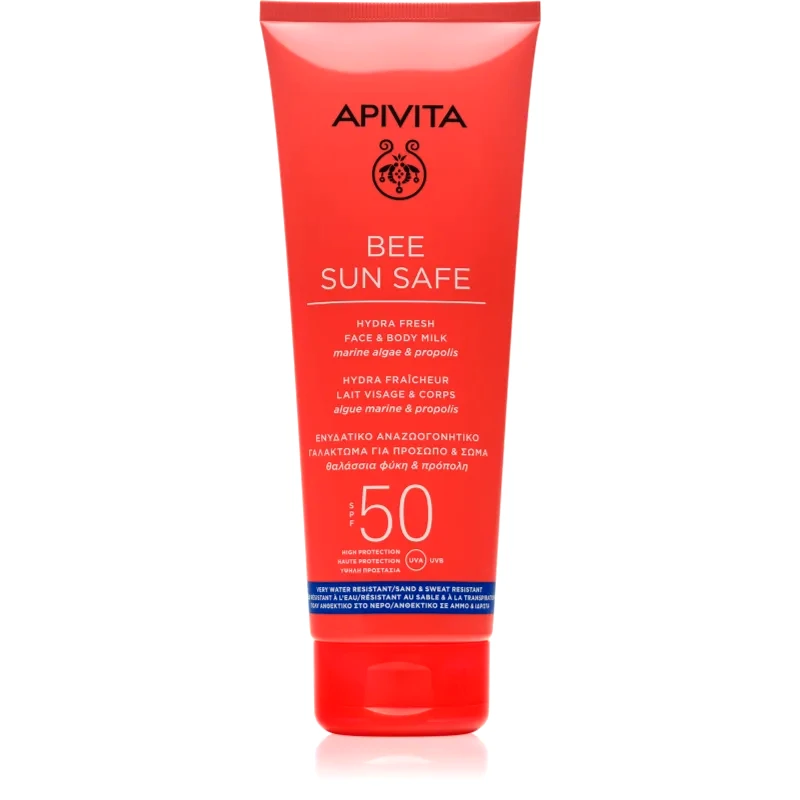 Apivita Apivita Bee Sun Safe Hydra Fresh Milk SPF50 αντηλιακό γάλα για πρόσωπο και σώμα SPF 50 200 ml