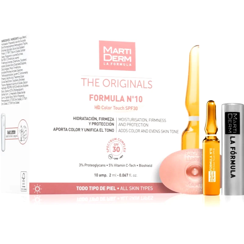 MartiDerm MartiDerm Essentials Formula 10 προστατευτικός ορός σε αμπούλες SPF 30 10x2 ml