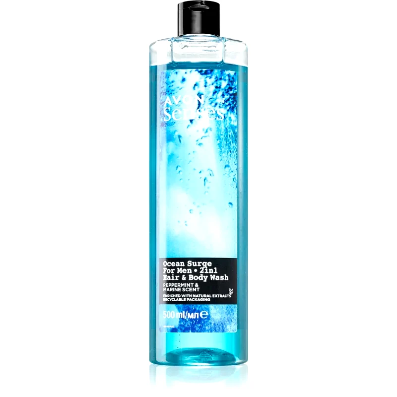 Avon Avon Senses Ocean Surge σαμπουάν και αφρόλουτρο 2 σε 1 500 ml