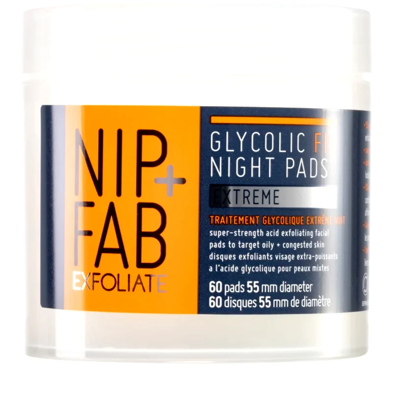 NIP+FAB NIP+FAB Glycolic Fix Extreme επιθέματα καθαρισμού νύχτας 60 τμχ
