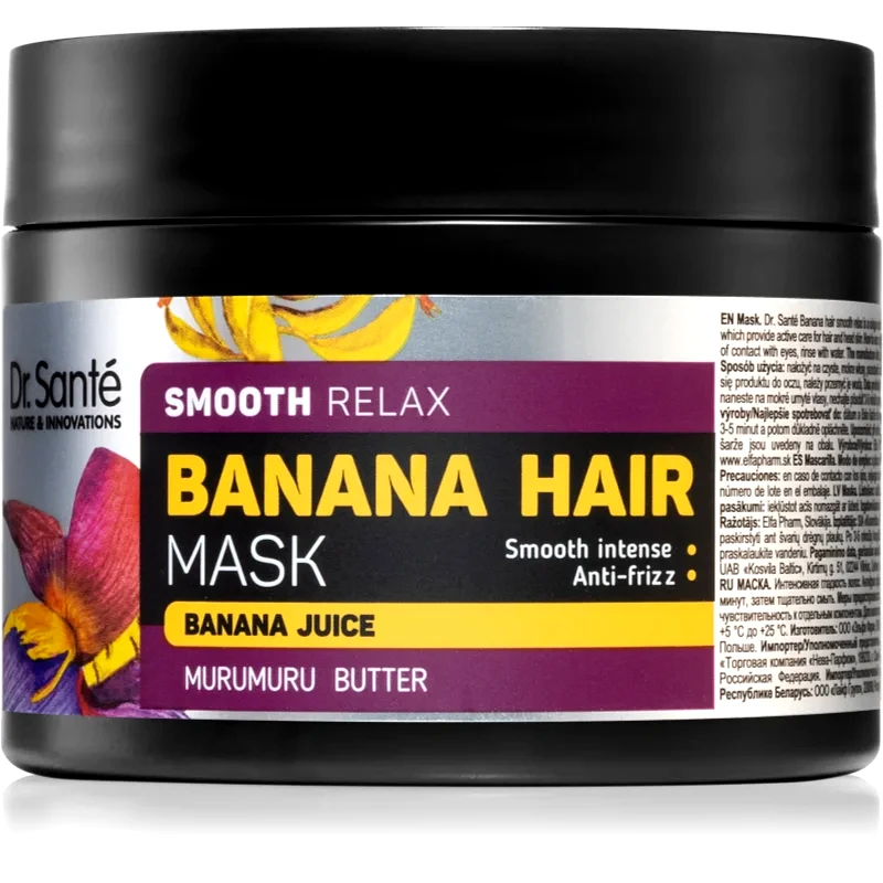 Dr. Santé Dr. Santé Banana ενυδατική και λειαντική μάσκα για ξηρά μαλλιά 300 ml