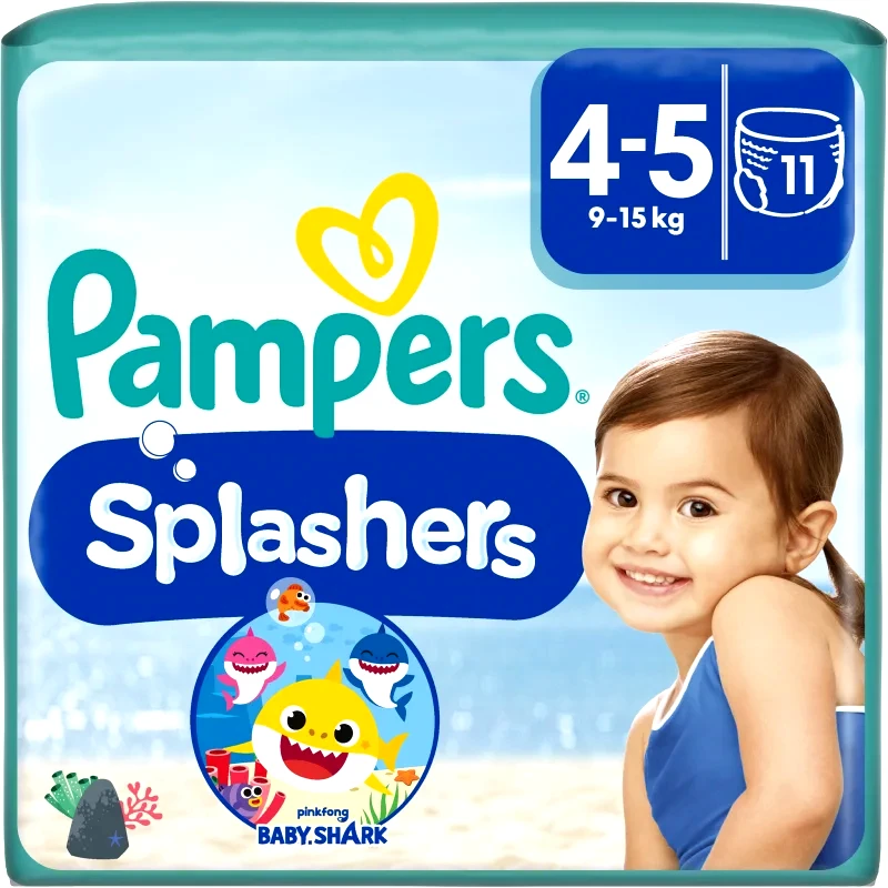 Pampers Pampers Splashers 4-5 πάνα - μαγιό μιας χρήσης 9-15 kg 11 τμχ