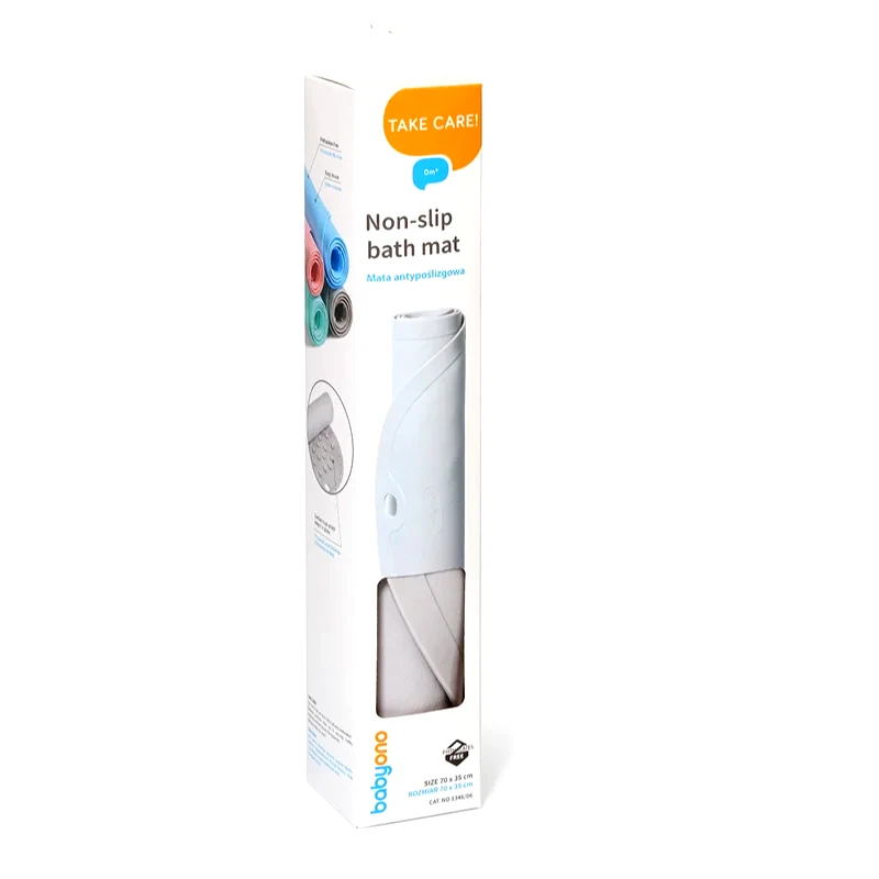 BabyOno BabyOno Take Care Non-Slip Bath Mat αντιολισθητικό χαλάκι στη μπανιέρα White 70x35 cm 1 τμχ