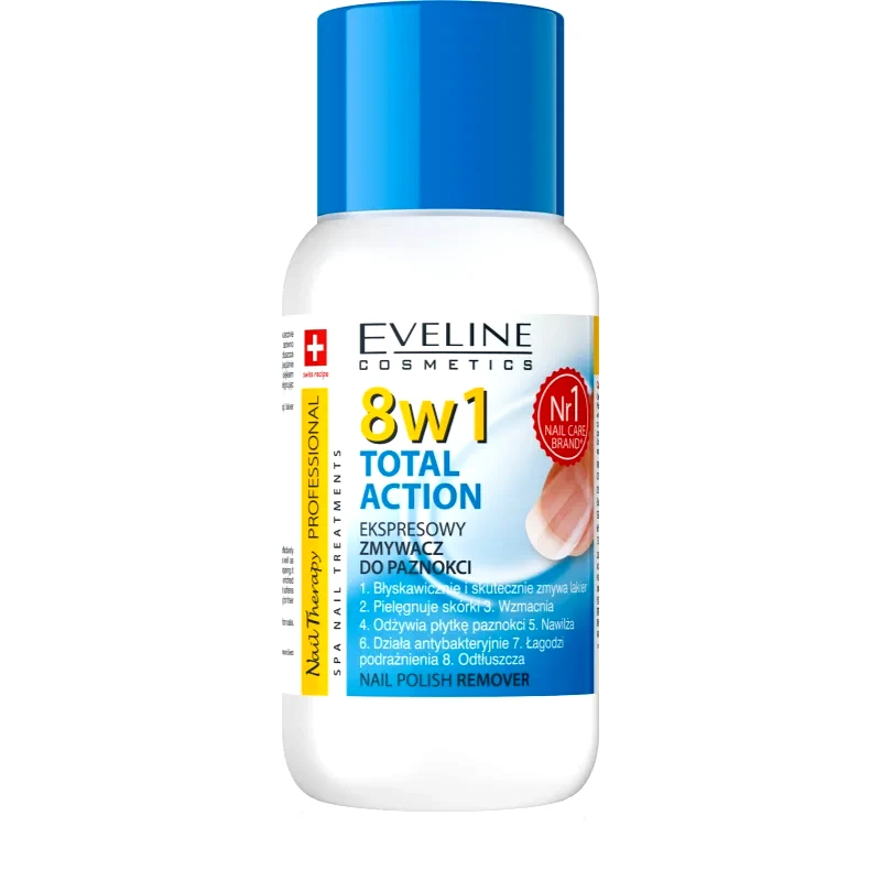 Eveline Cosmetics Eveline Cosmetics Nail Therapy Professional ασετόν για τα νύχια χωρίς ασετόνη 8 σε 1 150 ml