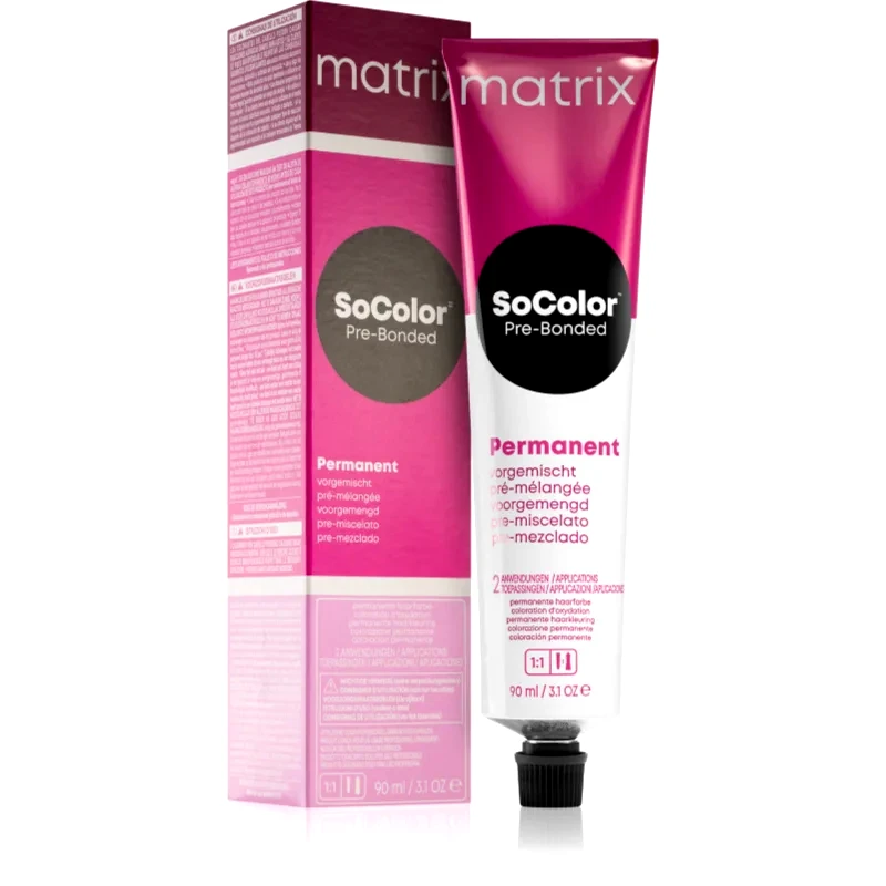 Matrix Matrix SoColor Pre-Bonded Blended μόνιμη βαφή μαλλιών απόχρωση 4M Mittelbraun Mokka 90 μλ