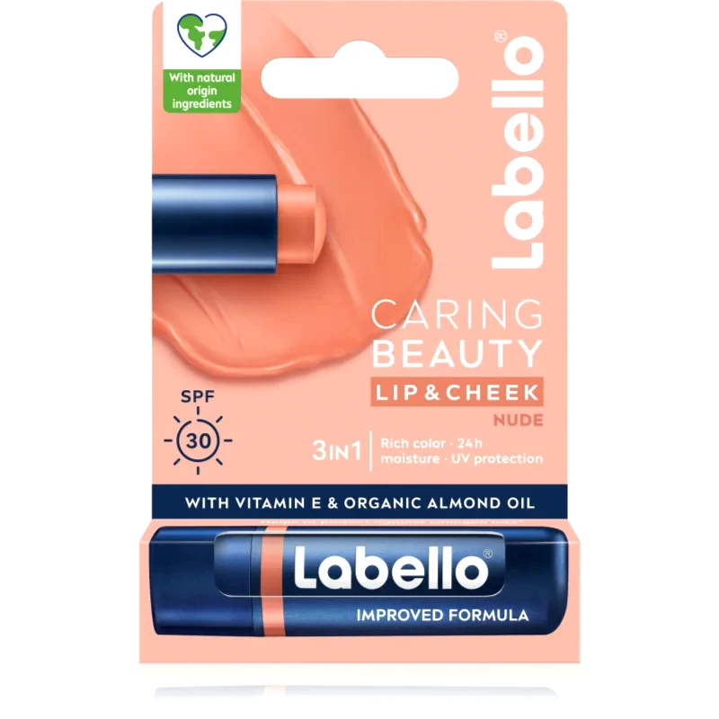 Labello Labello Caring Beauty βάλσαμο για τα χείλη με χρώμα απόχρωση Nude 4,8 ml