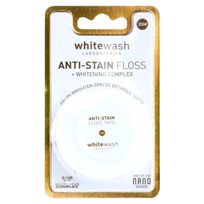 Whitewash Whitewash Nano Anti-Stain οδοντικό νήμα με λευκαντική δράση 25 μ