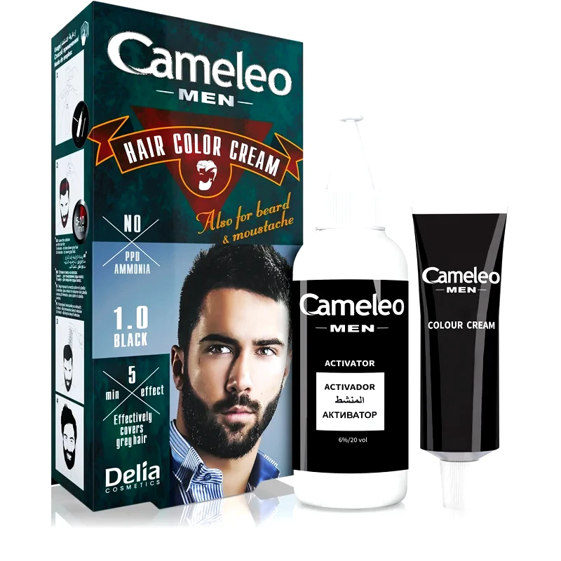 Delia Cosmetics Delia Cosmetics Cameleo Men βαφή μαλλιών απόχρωση 1.0 Black 30 μλ