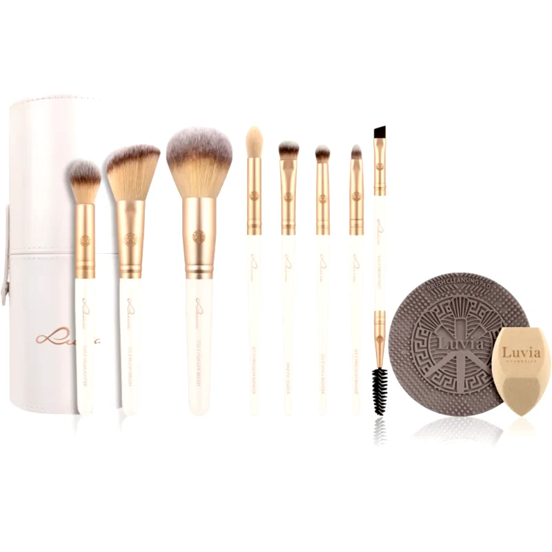 Luvia Cosmetics Luvia Cosmetics Prime Vegan σετ με πινέλα με θήκη Sparkling Wine 10 τμχ