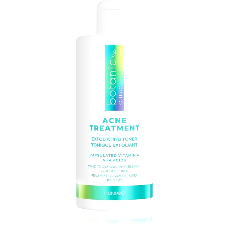 OnlyBio OnlyBio Botanic Clinic Acne Treatment απολεπιστικό καθαριστικό τόνερ για προβληματικό και λιπαρό δέρμα 300 ml