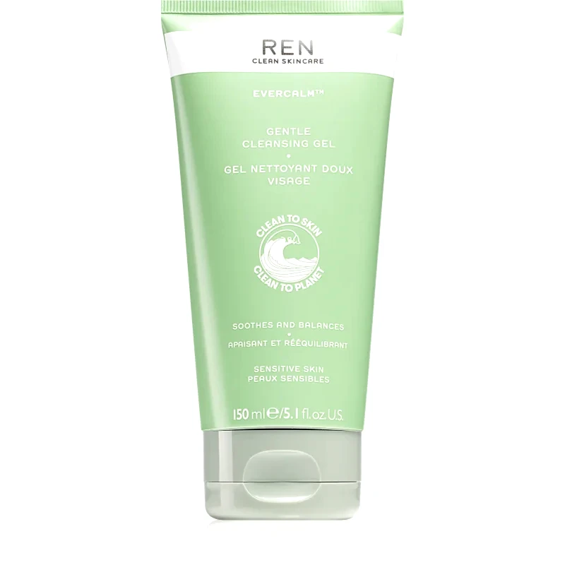 REN REN Evercalm Gentle Cleansing Gel απαλό καθαριστικό τζελ για ευαίσθητη και ερεθισμένη επιδερίδα 150 ml