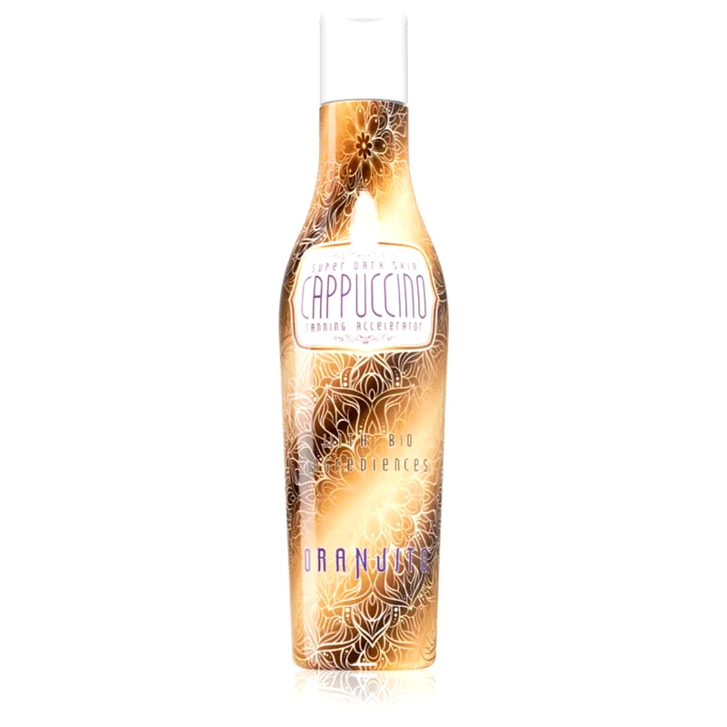 Oranjito Oranjito Super Dark Skin Cappuccino αντηλιακό γαλάκτωμα για το σολάριουμ με γιο-συστατικά και επιταχυντή μαυρίσματος 200 ml