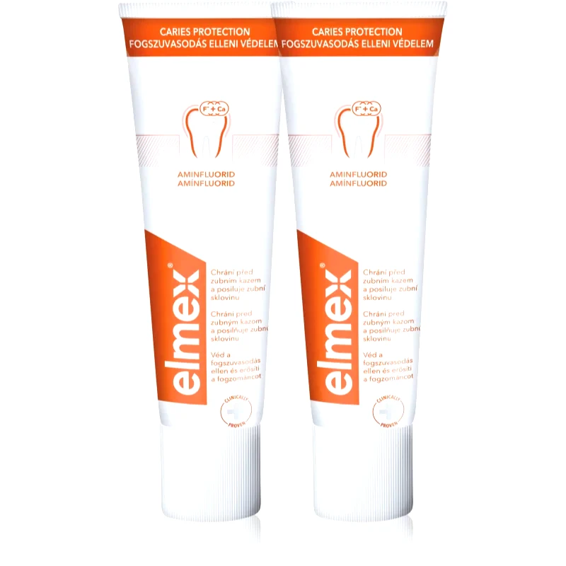 Elmex Elmex Caries Protection οδοντόκρεμα για προστασία από την τερηδόνα με φθόριο 2x75 ml