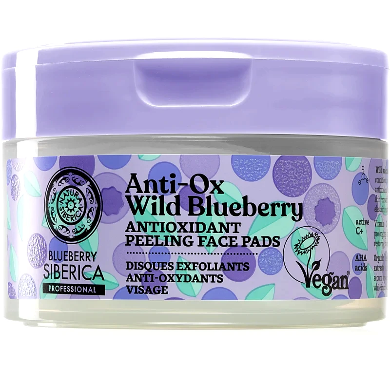 Natura Siberica Natura Siberica Anti-Ox Wild Blueberry απολεπιστικά ταμπόν προσώπου 20 τμχ