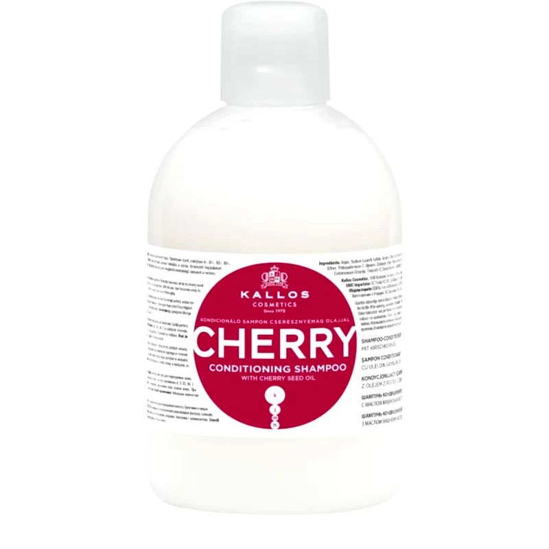 Kallos Kallos KJMN Professional Cherry ενυδατικό σαμπουάν για ξηρά και κατεστραμμένα μαλλιά 1000 ml