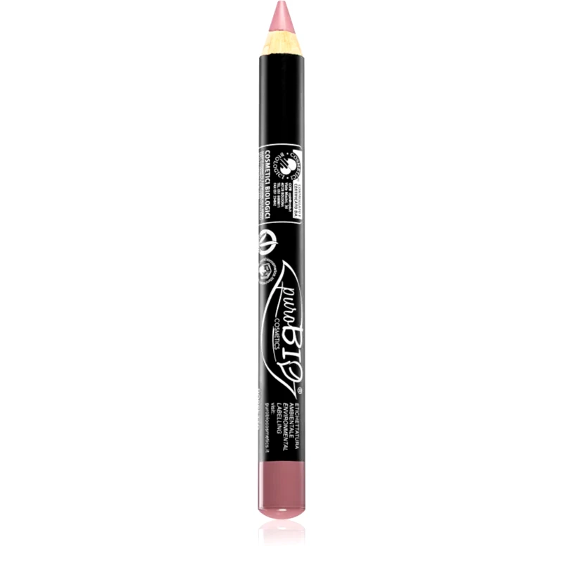 puroBIO Cosmetics puroBIO Cosmetics Pencil Lipstick πολυλειτουργικό μολύβι για τα μάτια, τα χείλη και τα μάγουλα απόχρωση 24 Pink Rossetto 2,3 γρ