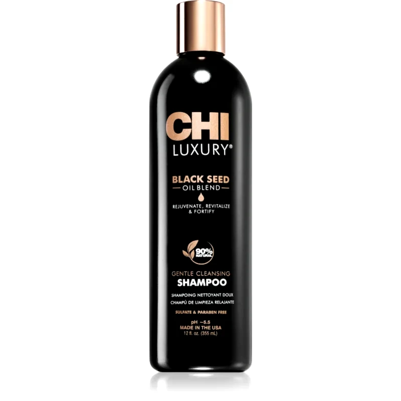 CHI CHI Luxury Black Seed Oil Gentle Cleansing Shampoo απαλό καθαριστικό σαμπουάν 355 ml