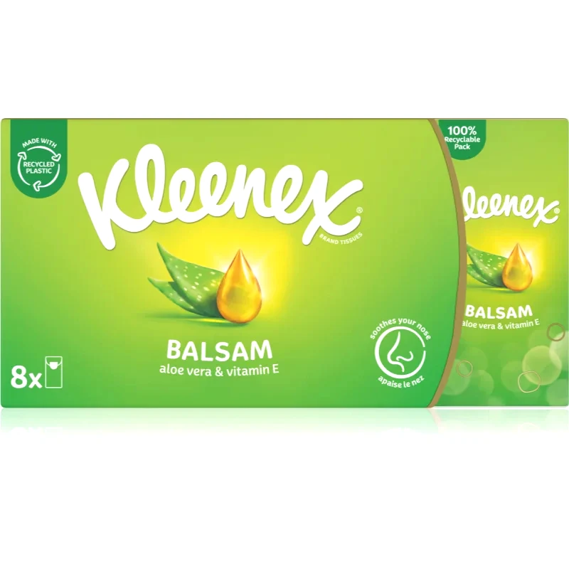 Kleenex Kleenex Balsam BalmCare χαρτομάντηλα 8x9 τμχ