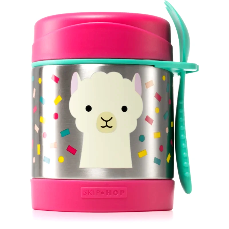 Skip Hop Skip Hop Zoo Llama θερμός με κουτάλι 12m+ 325 μλ