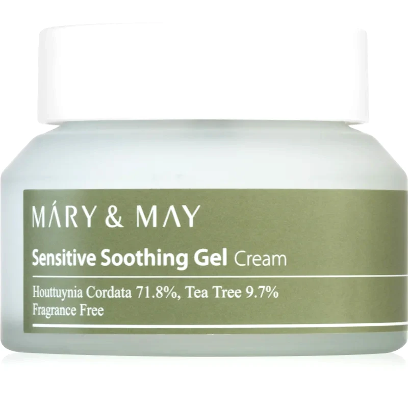 MARY & MAY MARY & MAY Sensitive Soothing Gel Cream ελαφρύ ενυδατικό τζελ κρέμα για να καταπραύνει και να ενισχύσει το ευαίσθητο δέρμα 70 γρ
