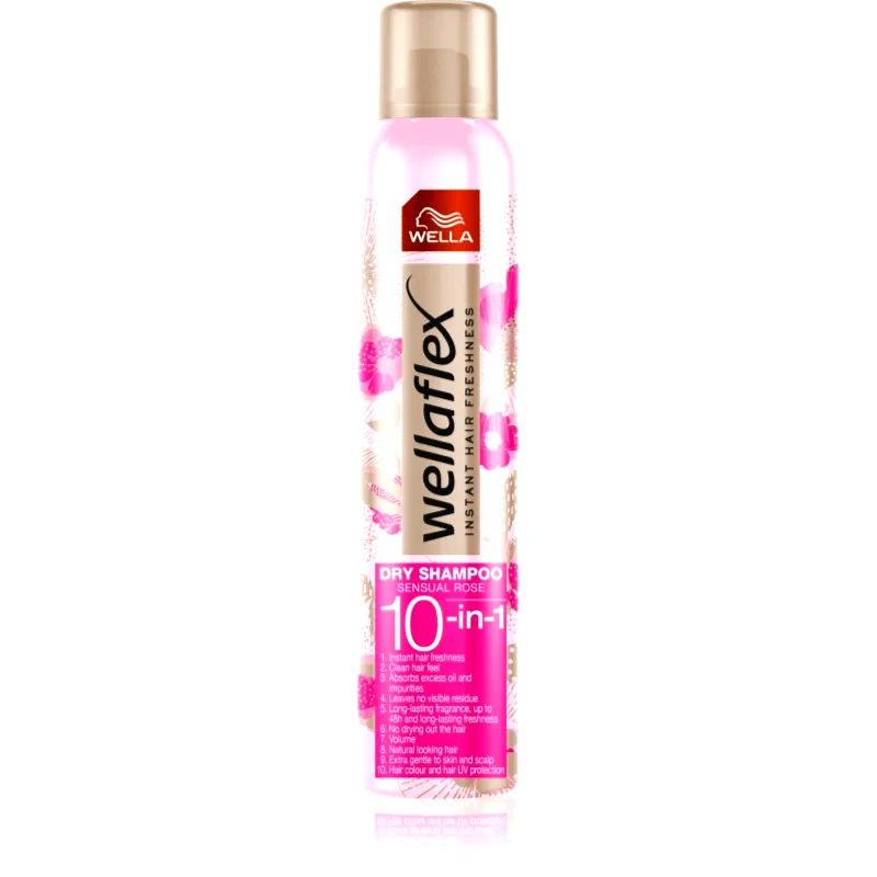 Wella Wella Wellaflex Sensual Rose ξηρόσαμπουάν με απαλό λουλουδάτο αρωματισμό 180 ml