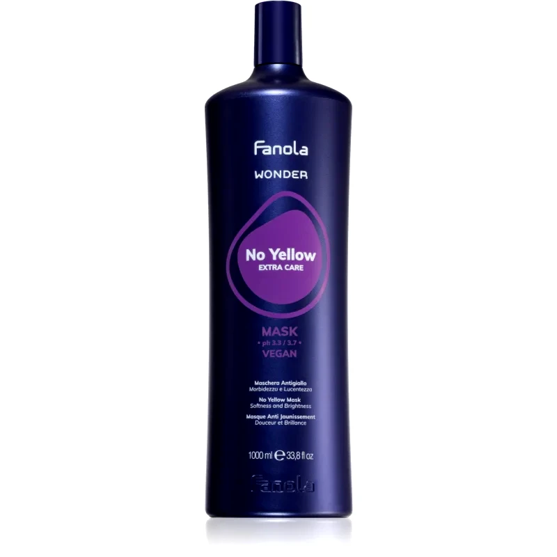 Fanola Fanola Wonder No Yellow Extra Care Mask μάσκα μαλλιών εξουδετέρωση κίτρινων αποχρώσεων 1000 ml