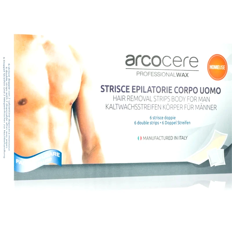 Arcocere Arcocere Professional Wax Λωρίδες αποτρίχωσης με κερί για άντρες 6 τμχ
