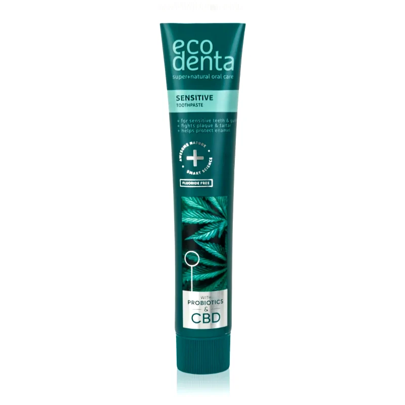 Ecodenta Ecodenta Sensitive CBD βιοδραστική οδοντόκρεμα με CBD 75 ml