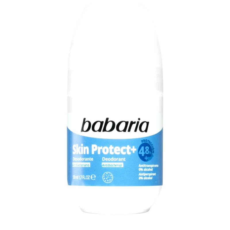 Babaria Babaria Deodorant Skin Protect+ Αποσμητικό roll-on με αντιβακτηριακό συστατικό 50 ml
