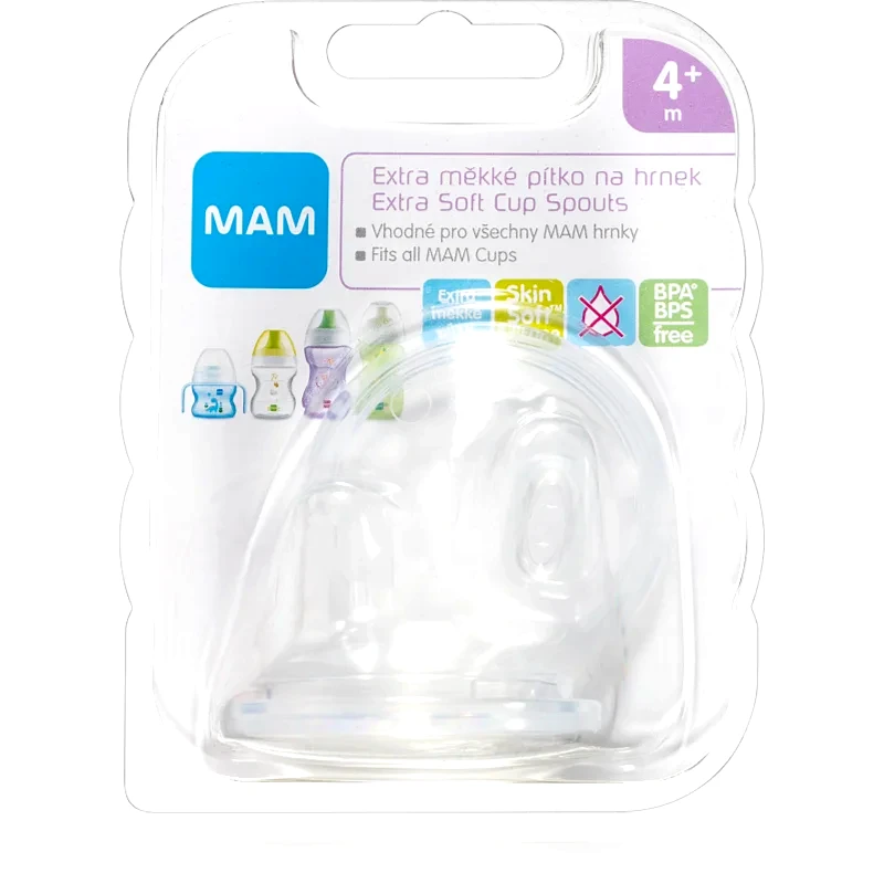 MAM Baby Bottles Extra Soft Cup Spout ανταλλακτικό ρύγχος 4m+ 2 τμχ φωτογραφία