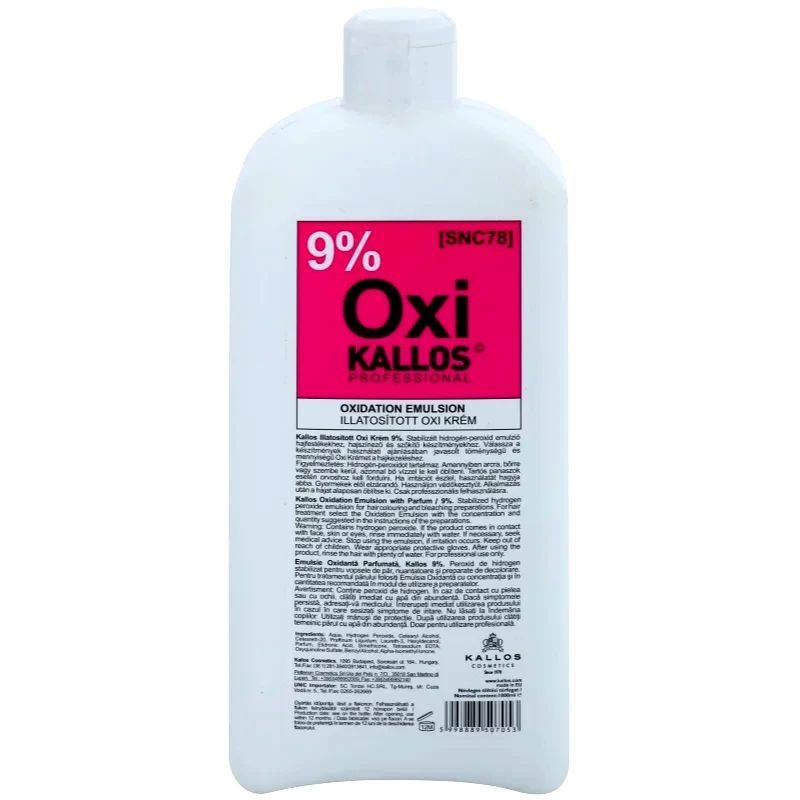 Kallos Kallos Kallos Classic Oxi κρεμώδες υπεροξείδιο 9% για επαγγελματική χρήση 1000 ml
