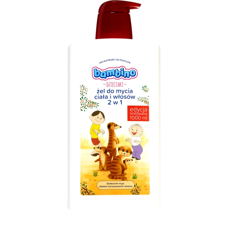 Bambino Bambino Kids Bolek and Lolek 2 in 1 σαμπουάν και αφρόλουτρο 2 σε 1 για παιδιά Meerkats 1000 ml
