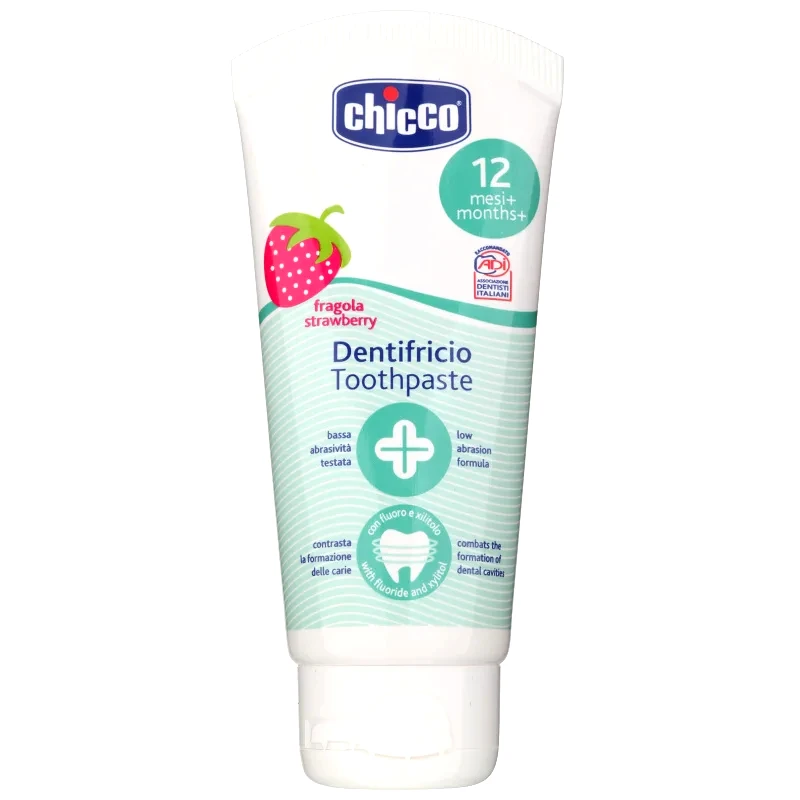 Chicco Chicco Oral Care Toothpaste παιδική οδοντόκρεμα γεύση Strawberry 12 m+ 50 ml