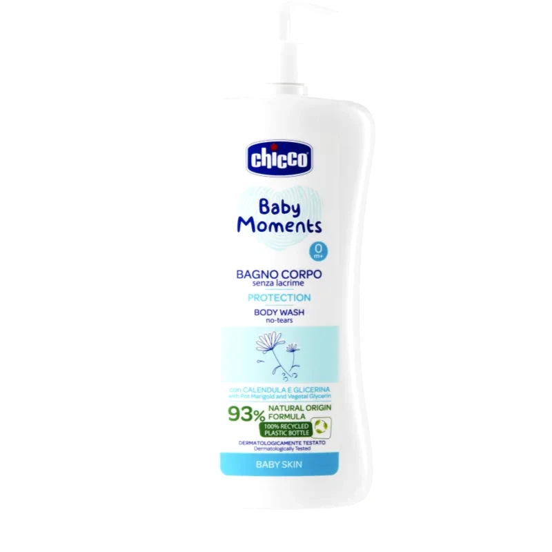 Chicco Chicco Baby Moments Protection σαμπουάν για ολόκληρο το σώμα για παιδιά από τη γέννηση 0 m+ 750 ml